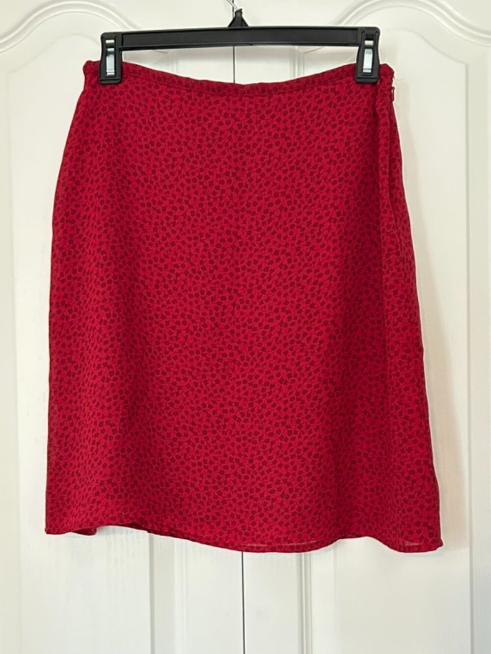 Style & Co Petite Red Floral Midi Skirt Size 6P
